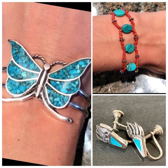 unknown Jewelry - Turquoise & Silver Jewelry Bundle